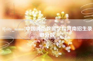 河北中国消防救援学院河南招生录取分数