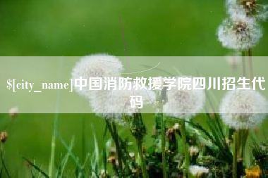 河北中国消防救援学院四川招生代码
