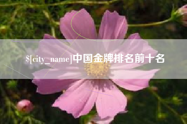 河北中国金牌排名前十名