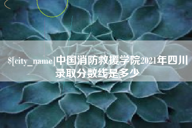 河北中国消防救援学院2021年四川录取分数线是多少