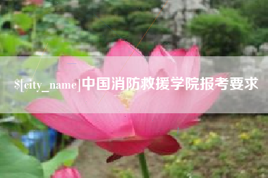 河北中国消防救援学院报考要求