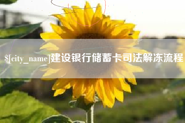河北建设银行储蓄卡司法解冻流程