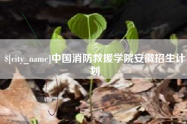 河北中国消防救援学院安徽招生计划