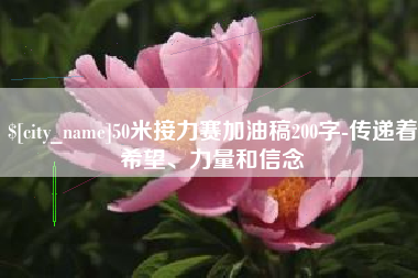 河北50米接力赛加油稿200字-传递着希望、力量和信念