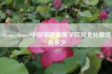 河北中国消防救援学院河北分数线是多少