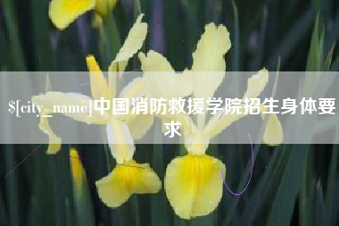 河北中国消防救援学院招生身体要求