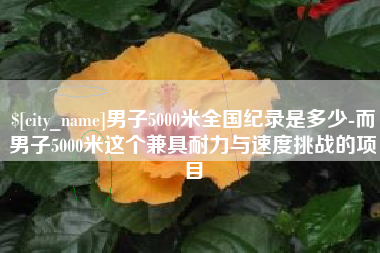 河北男子5000米全国纪录是多少-而男子5000米这个兼具耐力与速度挑战的项目