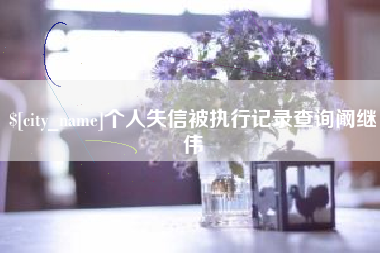 河北个人失信被执行记录查询阚继伟