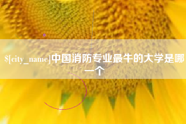 河北中国消防专业最牛的大学是哪一个