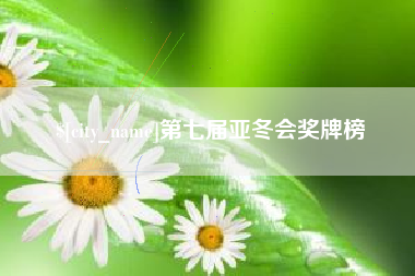 河北第七届亚冬会奖牌榜