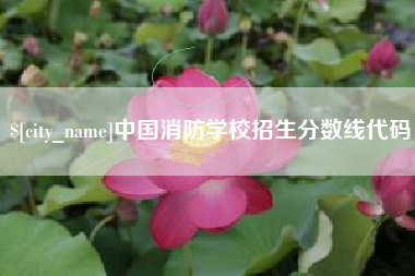 河北中国消防学校招生分数线代码