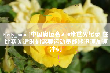河北中国奥运会5000米世界纪录-在比赛关键时刻需要运动员能够迅速加速冲刺