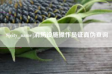 河北消防设施操作员证真伪查询