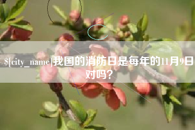 河北我国的消防日是每年的11月9日对吗？