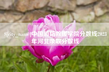 河北中国消防救援学院分数线2023年河北录取分数线
