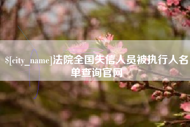 河北法院全国失信人员被执行人名单查询官网