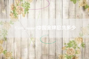 河北中国金牌总共多少