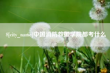 河北中国消防救援学院都考什么