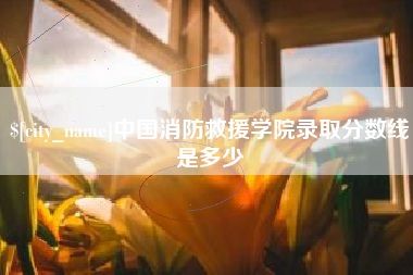河北中国消防救援学院录取分数线是多少