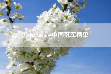 河北中国冠军榜单