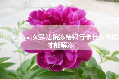 河北欠款法院冻结银行卡什么时候才能解冻