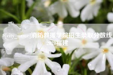 河北消防救援学院招生录取分数线2020福建